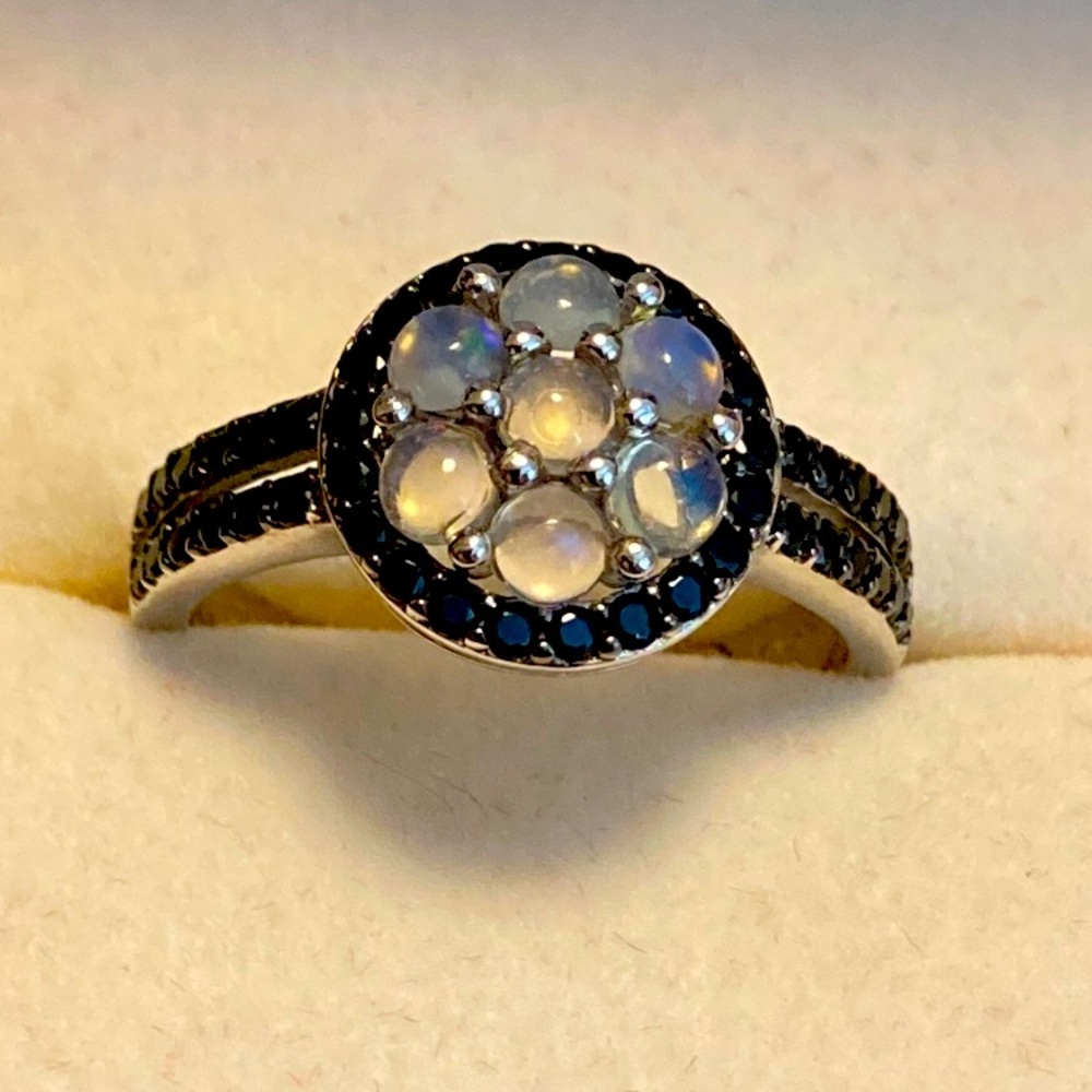 Opal & Black Spinel